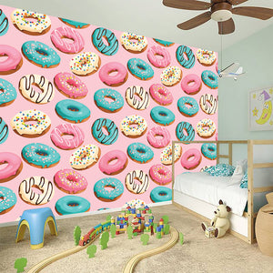 Cute Donut Pattern Print Wall Sticker