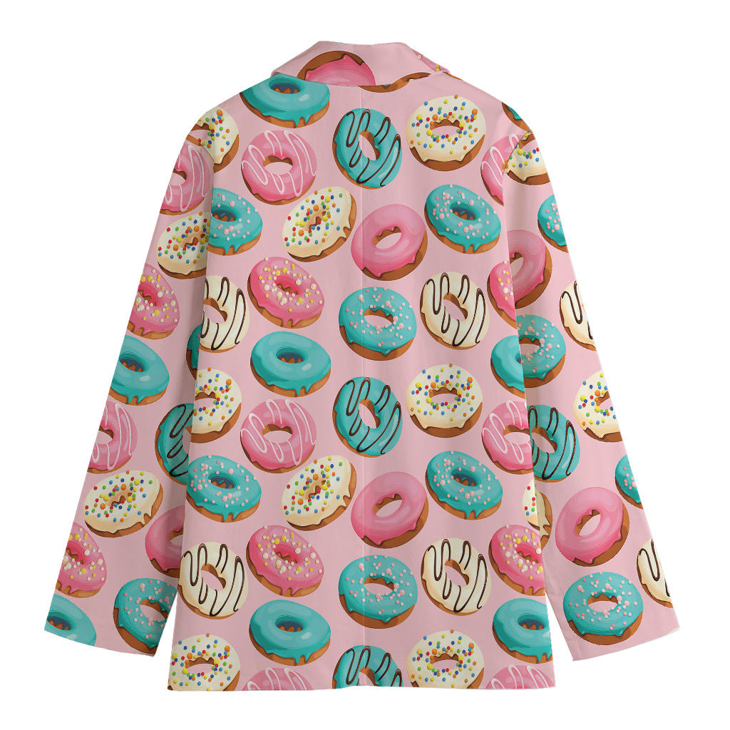 Cute Donut Pattern Print Women's Blazer