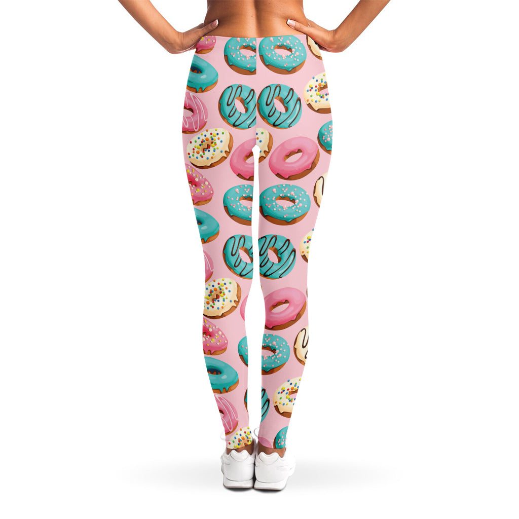 Cute Donut Pattern Print Women's Leggings