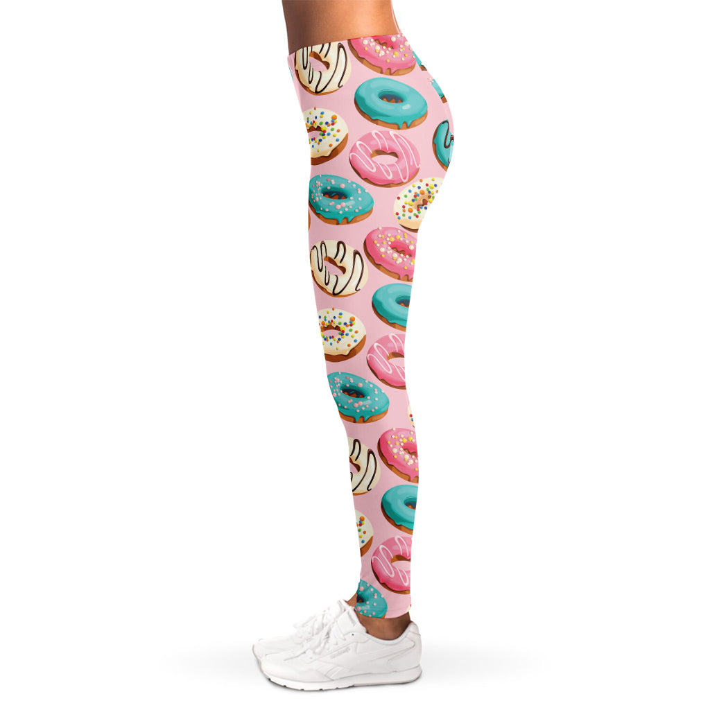 Cute Donut Pattern Print Women's Leggings