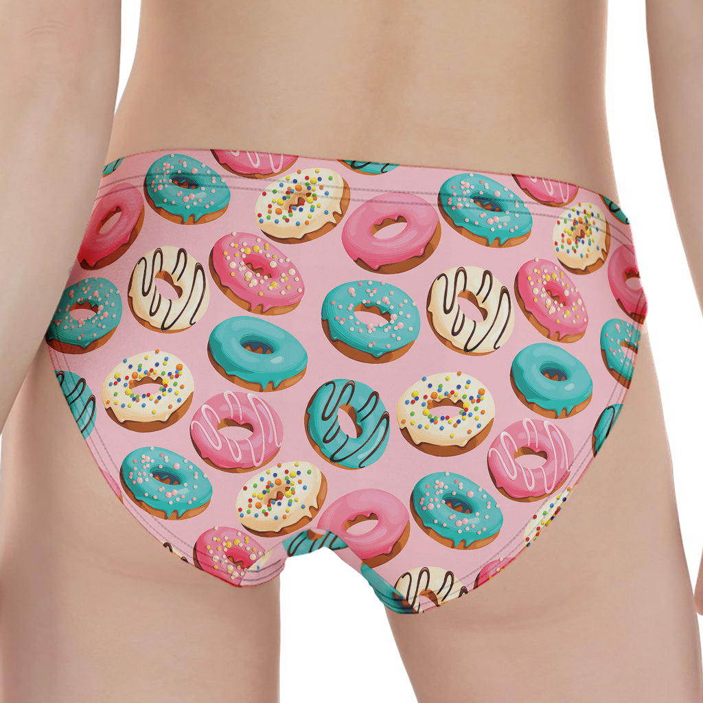 Cute Donut Pattern Print Women's Panties