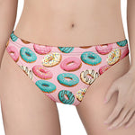 Cute Donut Pattern Print Women's Thong