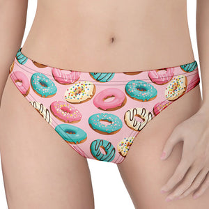 Cute Donut Pattern Print Women's Thong