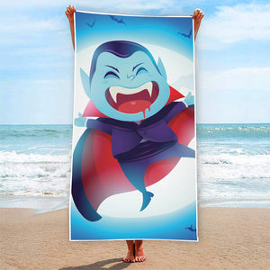 Cute Dracula Print Beach Towel