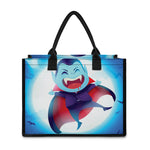 Cute Dracula Print Canvas Tote Bag