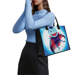 Cute Dracula Print Canvas Tote Bag