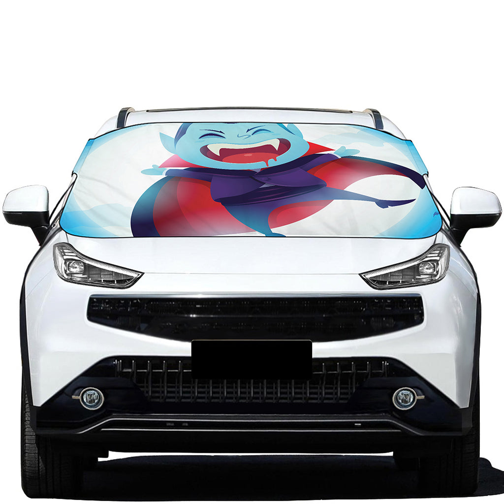 Cute Dracula Print Car Windshield Snow Cover