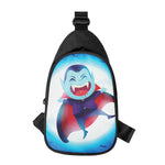 Cute Dracula Print Chest Bag