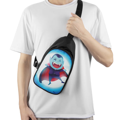 Cute Dracula Print Chest Bag