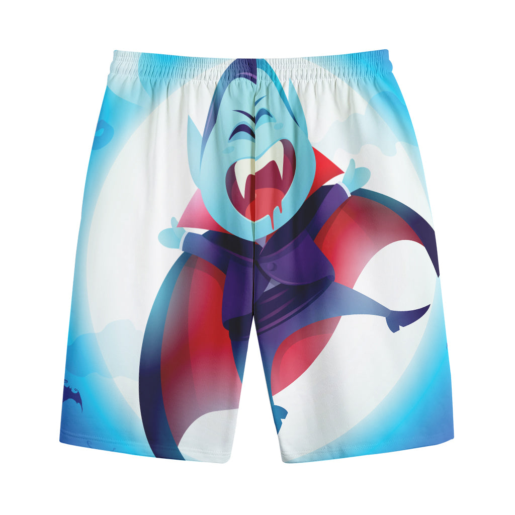 Cute Dracula Print Cotton Shorts