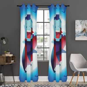 Cute Dracula Print Curtain