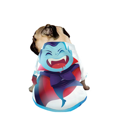 Cute Dracula Print Dog Zip Up Jacket