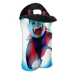 Cute Dracula Print Double Neoprene Wine Tote
