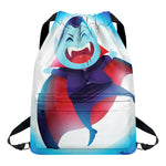 Cute Dracula Print Drawstring Backpack