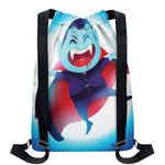 Cute Dracula Print Drawstring Backpack