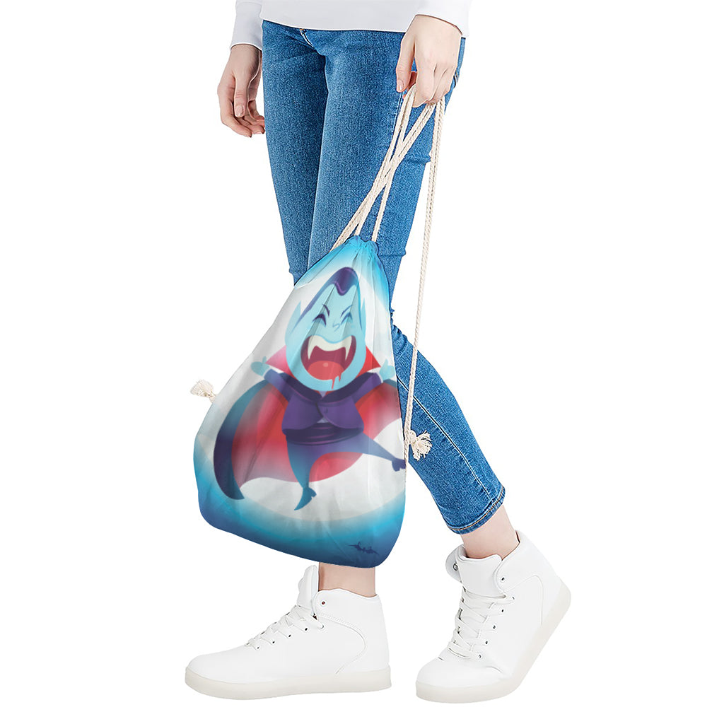 Cute Dracula Print Drawstring Bag