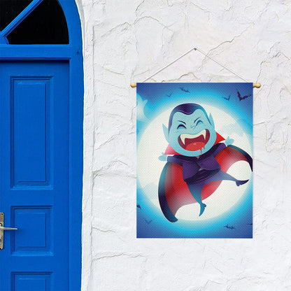Cute Dracula Print Garden Flag