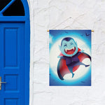 Cute Dracula Print Garden Flag