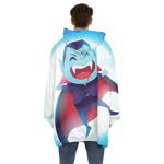 Cute Dracula Print Hoodie Blanket