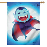 Cute Dracula Print House Flag