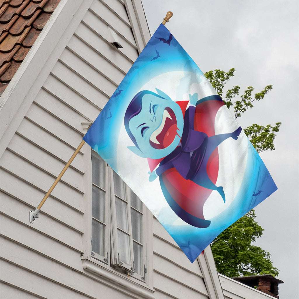 Cute Dracula Print House Flag