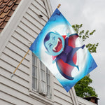 Cute Dracula Print House Flag
