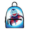 Cute Dracula Print Leather Backpack