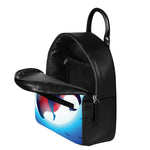 Cute Dracula Print Leather Backpack