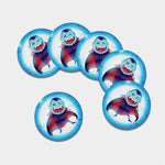 Cute Dracula Print Leather Coaster Set