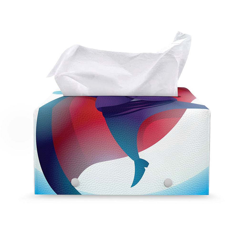 Cute Dracula Print Leather Tissue Box Cover
