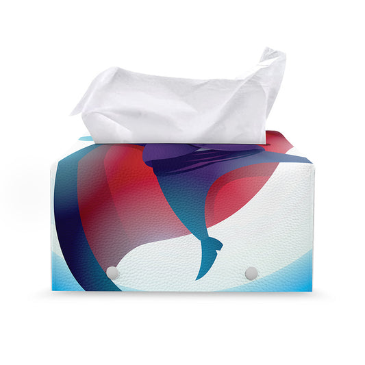 Cute Dracula Print Leather Tissue Box Cover