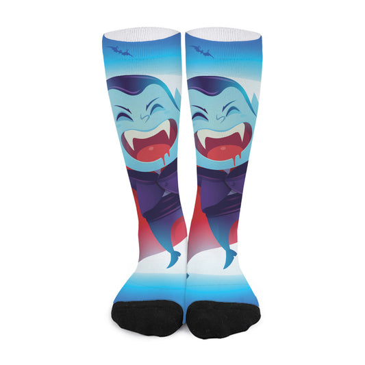 Cute Dracula Print Long Socks