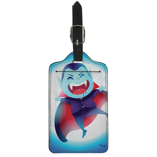 Cute Dracula Print Luggage Tag