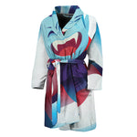 Cute Dracula Print Men's Bathrobe