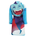 Cute Dracula Print Men's Bathrobe