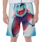 Cute Dracula Print Men's Beach Shorts