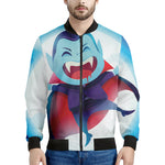Cute Dracula Print Men's Bomber Jacket