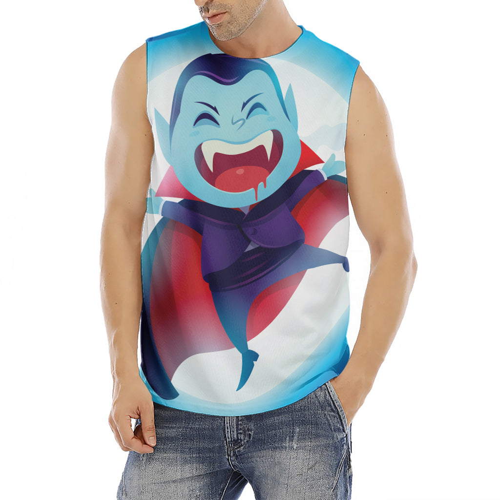 Cute Dracula Print Men's Fitness Tank Top