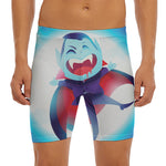 Cute Dracula Print Men's Long Boxer Briefs