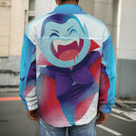 Cute Dracula Print Men's Shirt Jacket