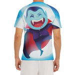 Cute Dracula Print Men's Short Sleeve Rash Guard