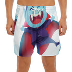 Cute Dracula Print Men's Split Running Shorts