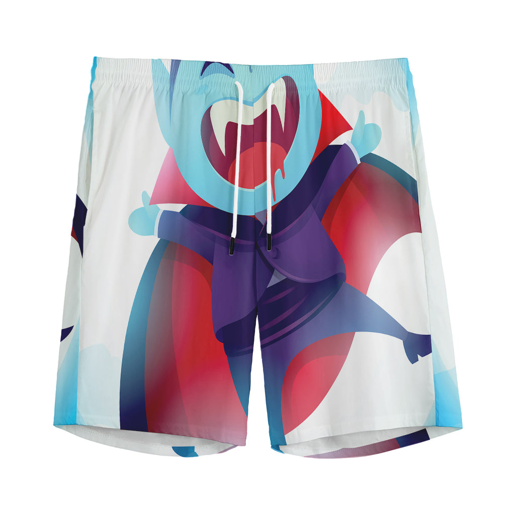 Cute Dracula Print Men's Sports Shorts