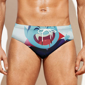 Cute Dracula Print Men's Swim Briefs