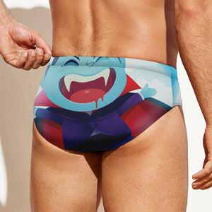 Cute Dracula Print Men's Swim Briefs