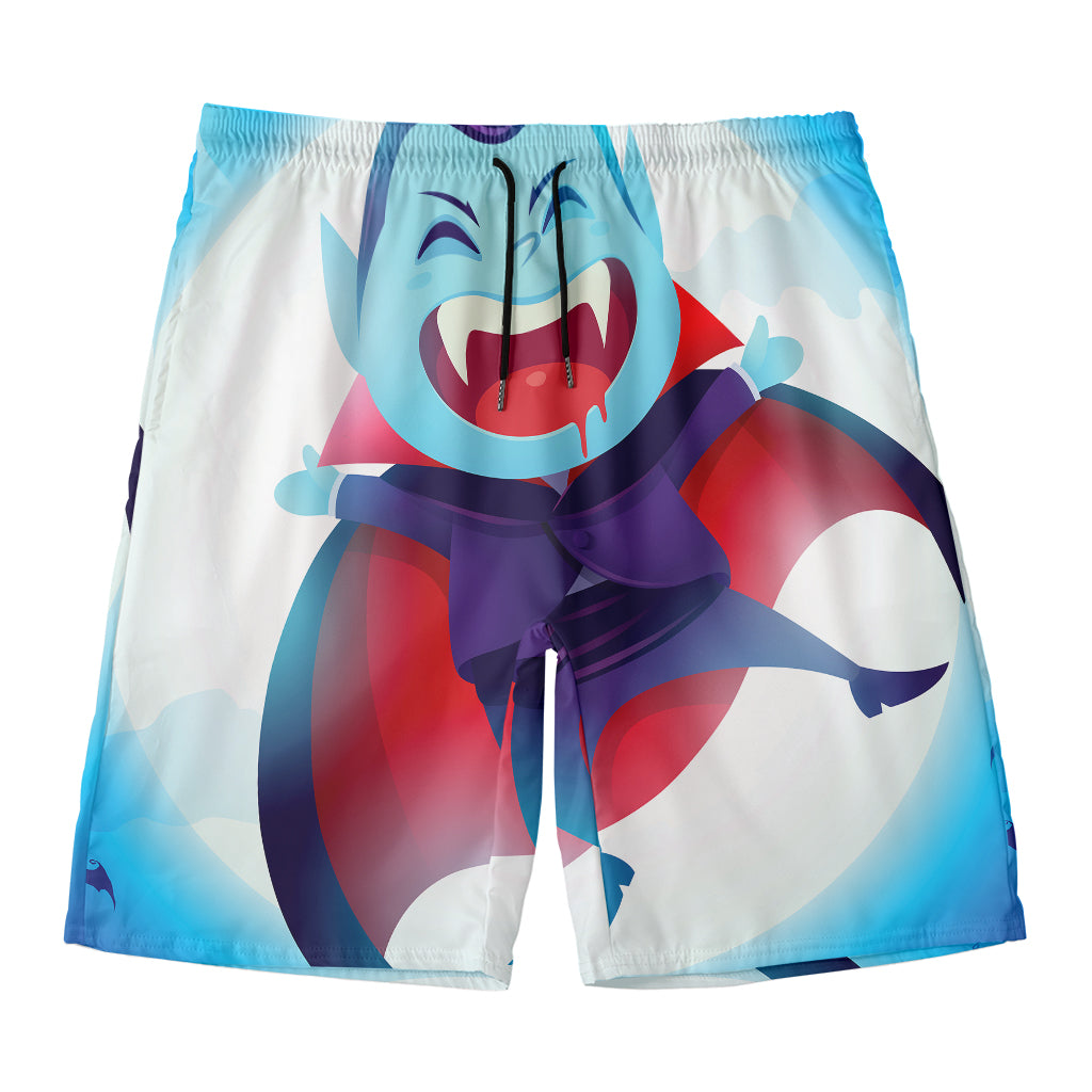 Cute Dracula Print Men's Swim Trunks