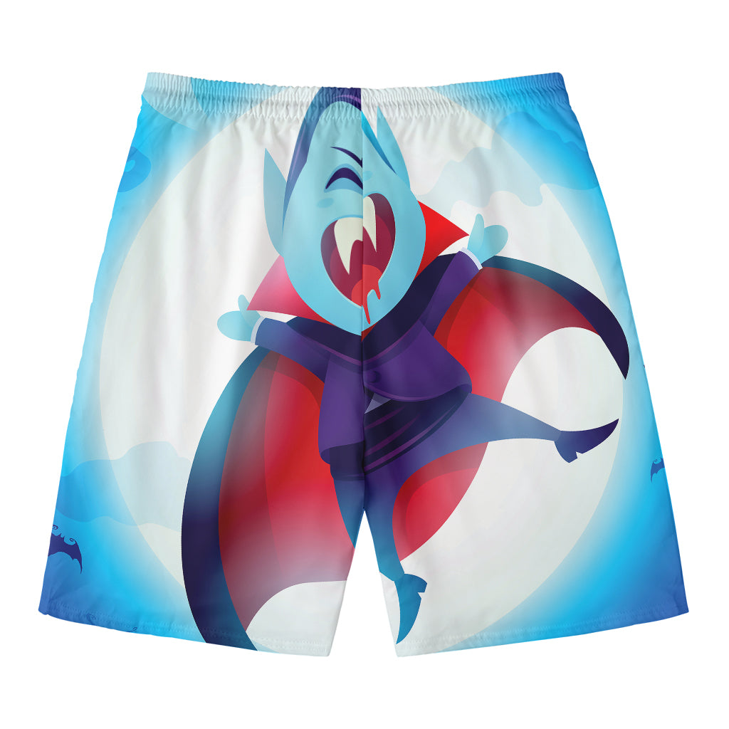 Cute Dracula Print Men's Swim Trunks