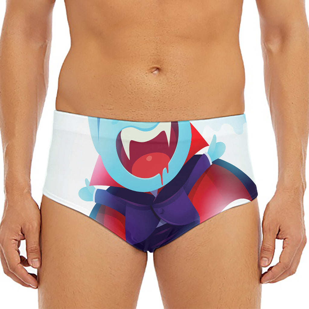Cute Dracula Print Men's Triangle Swim Briefs