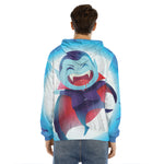 Cute Dracula Print Men's Velvet Pullover Hoodie