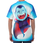 Cute Dracula Print Men's Velvet T-Shirt